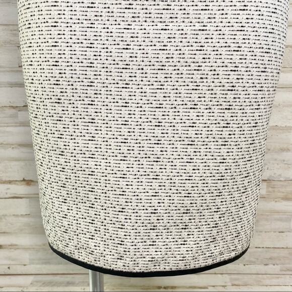 Vera Wang Lavender Label Boucle Tweed Skirt Womens Size 10 Black White Cotton - Picture 3 of 13